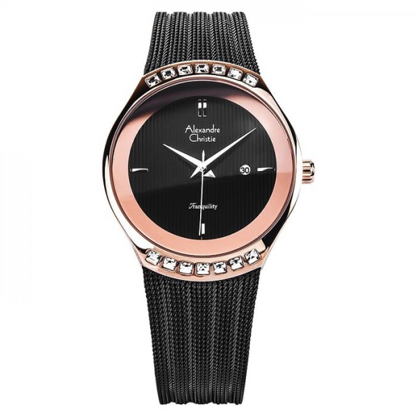 Alexandre Christie AC 2668 Rosegold Black LDBBRBA